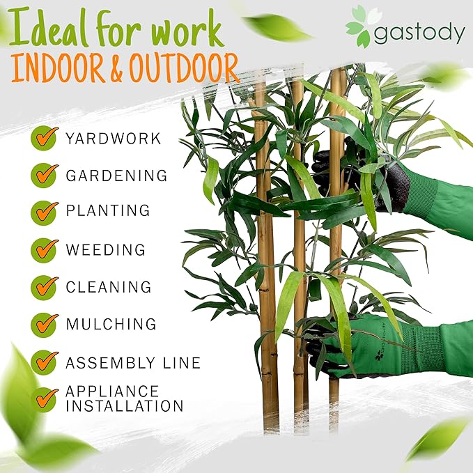 Gastody™ Long Sleeve Gardening Gloves Women and Men - Long Cuff Garden Gloves, Multipurpose Heavy Duty Outdoor and Indoor