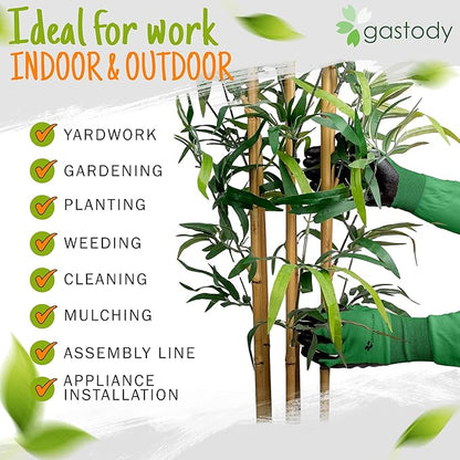 Gastody™ Long Sleeve Gardening Gloves Women and Men - Long Cuff Garden Gloves, Multipurpose Heavy Duty Outdoor and Indoor