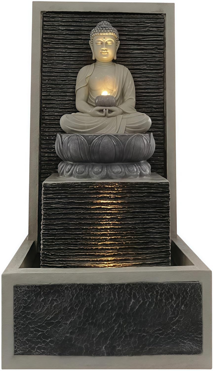 Outdoor Water Fountain Outside, Garden Fountain, Buddha Statue Outdoor/Indoor for Home, Buddha Decor & Gifts, Buddah, Buda, Budda, Buddhas, Chinese Decor & Gifts, Feng Shui