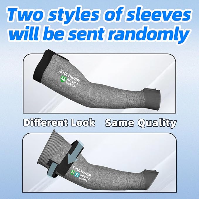 Schwer AIR-SKIN ANSI A6 Cut Resistant Arm Sleeves for Men&Women S903, 22in Non-PFAS Arm Protectors for High Risk Work, UPF50+ UV Protection Gardening Sleeves for Farming, Lightweight, Breathable