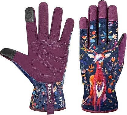 Leather-Gardening-Gloves for Women,Thorn-Proof Work-Gloves for Weeding,Digging,Planting,Pruning Yard garden Gloves