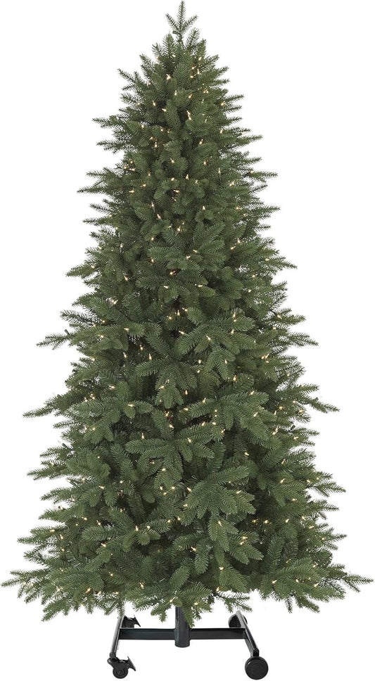 Treetopia Addison Spruce - Artificial Indoor Christmas Tree, Pre-lit with LED Candlelight Clear Lights, 9ft