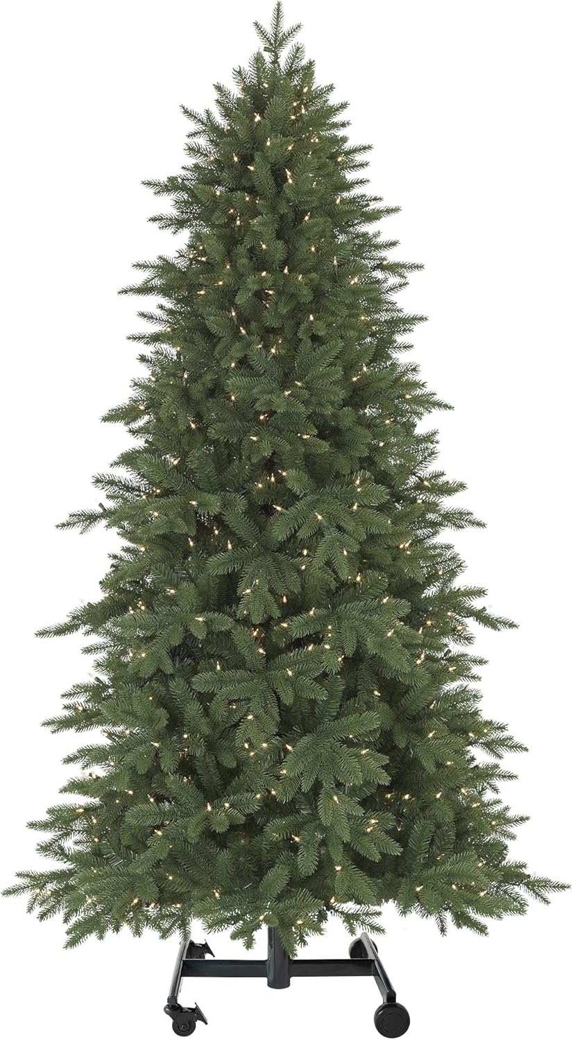 Treetopia Addison Spruce - Artificial Indoor Christmas Tree, Pre-lit with LED Candlelight Clear Lights, 6ft