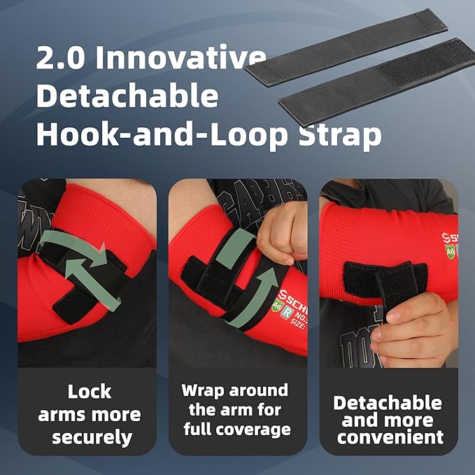 Schwer AIR-SKIN Arm Sleeves for Men & Women S906, ANSI A6 Cut Resistant Arm Protectors for High Risk Work, Non-PFAS, UPF50+ UV Protection Cooling Gardening Sleeves for Farming, Lightweight, Breathable