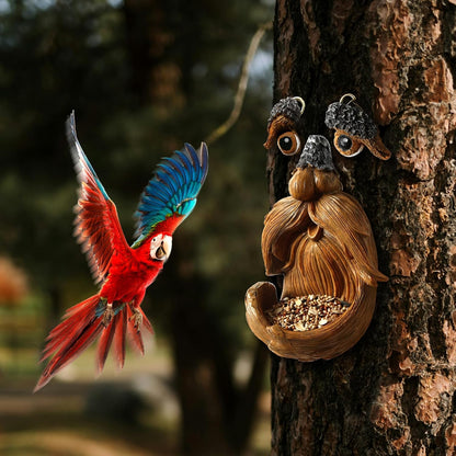 Playful Tree Faces Decor Outdoor, Whimsical Tree Decorations Outdoor for Gardens & Yards, Adding Personality to Nature for Your Lawn & Garden Ornaments (Small)