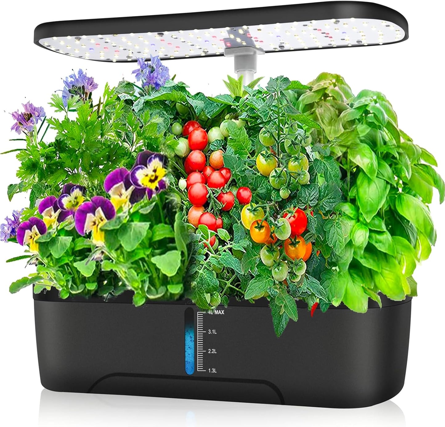 Hydroponics Growing System, Indoor Herb Garden, 12 Pods Hydroponics Growing System, Herb Garden Kit Indoor Gardening System with Grow Light, Automatic Timer, Height Adjustable, Home Kitchen Gift