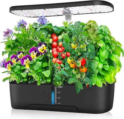 Hydroponics Growing System, Indoor Herb Garden, 12 Pods Hydroponics Growing System, Herb Garden Kit Indoor Gardening System with Grow Light, Automatic Timer, Height Adjustable, Home Kitchen Gift