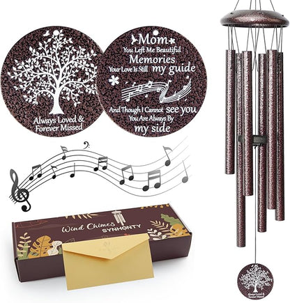 Memorial Gifts for Loss of Mom, 25'' Memorial Wind Chimes for Loss of Mother, Sympathy Gifts for Lose of Mom Mother, Bereavement/Condolence/Remembrance Gifts