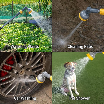 29”-43”Long Telescopic Tube Metal Watering Wand,Water Hose Sprayer Nozzle,180° Swivel Head|10 Spray Patterns|Flow Control, Perfect Garden Hose Wand to Water Hanging Baskets, Shrubs