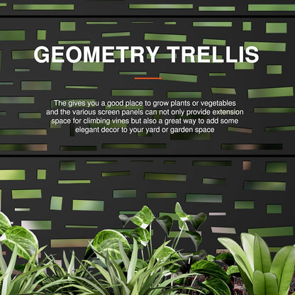 Casaphoria Metal Raised Garden Bed with Trellis and Wheels, 72"x47"x16" Planter Box for Climbing Plants, Vegetables & Vines, Features Drainage Holes and Privacy Screen (Black-Gerald)