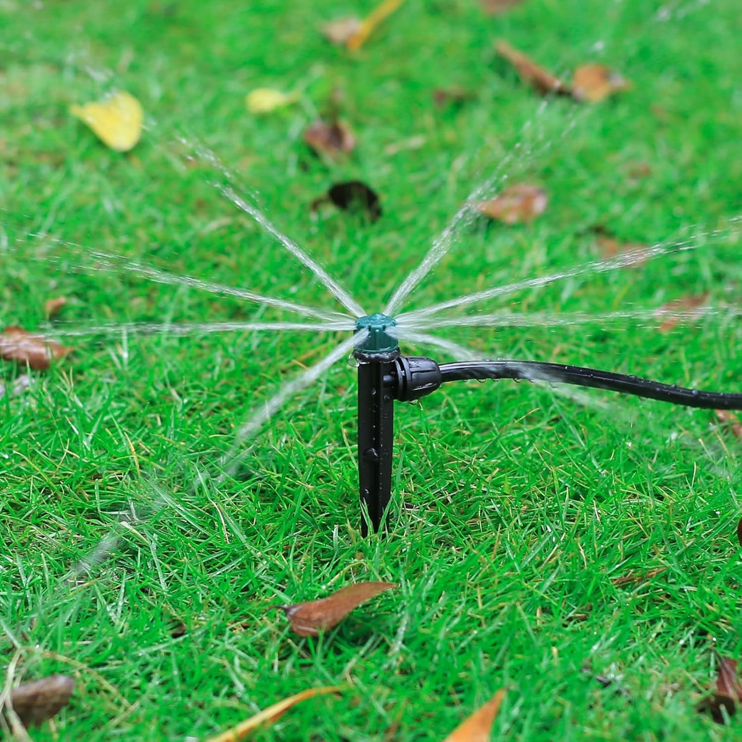 80pc Drip Irrigation Emitters for 1/4" Drip Tubing, Adjustable 360 Degree Automatic Drippers on 5.5" Arrow Stake for Garden Watering System