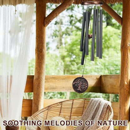 Wind Chimes for Outside, Vintage Tree of Life Deep Tone Wind Chime Outdoor Clearance, Memorial/Festivals/Birthday Gift for Mom Dad Women Grandma, Garden Porch Patio Decor (34" Tree of Life)