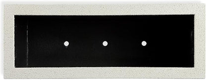 PolyStone Milan Tall Modern Outdoor/Indoor Rectangular Trough Planter, 46" W x 19" H, Lightweight, Heavy Duty, Weather Resistant, Polymer Finish, Commercial and Residential (White Granite)