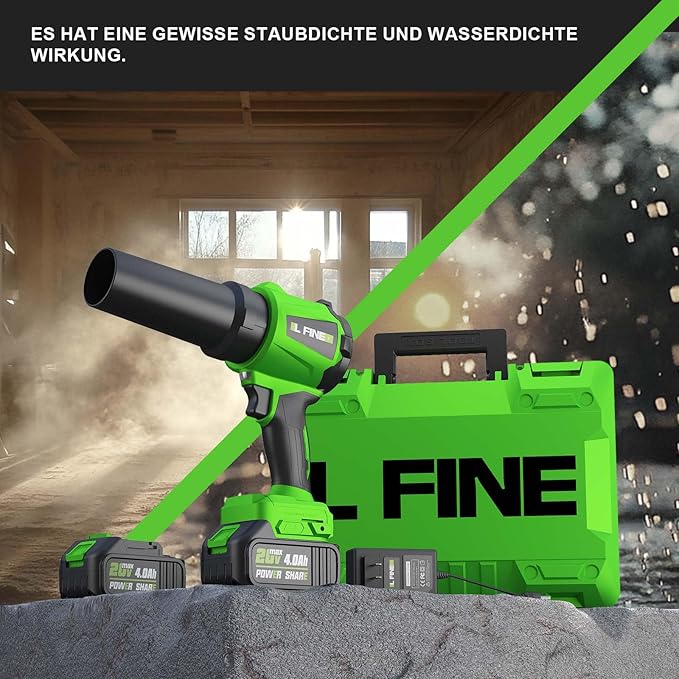 Leaf Blower Cordless - Lightweight Electric Handheld Blower with Battery and Charger, 3 Speed Mode, Blowers for Lawn Care, Patio Cleaning, Dust Cleaner (Dark Green)