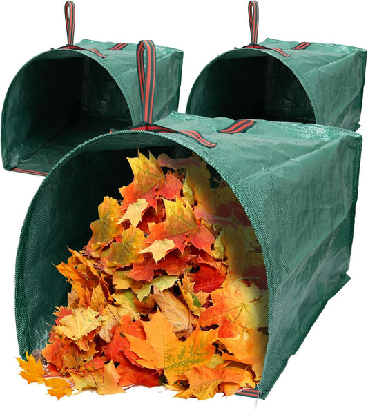 53 Gallon 1/2/3-Pack Leaf Bags,Yard Maintenance Must Haves,Large Yard Dustpan-Type Reusable Lawn Bags Yard Waste Bags,Foldable Garden Leaf Collector for Leaves,Debris,Clippings,Lawn Trash