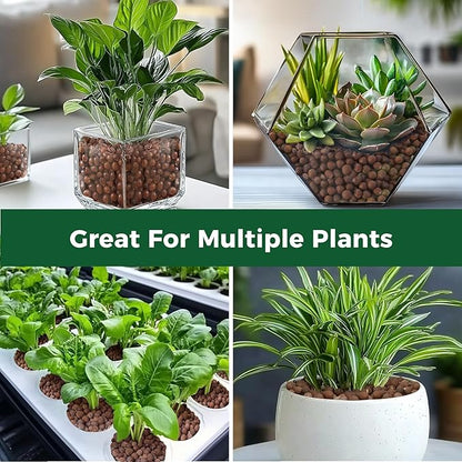 T4U Leca Clay Pebbles for Plants, 4.6qt 10-20 mm Clay Balls for Indoor Plants, Natural Clay Pebbles for Orchid Potting Mix, Hydroponic, Leca Pots, Plant Drainage, Garden Soil