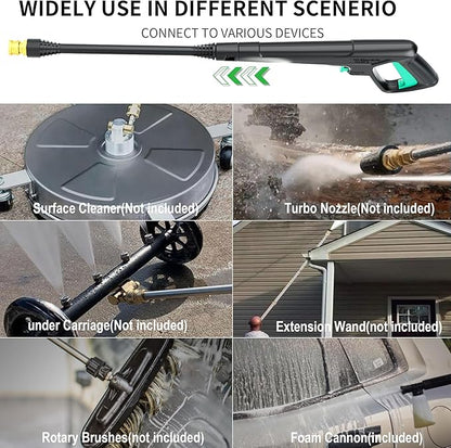 2025New Pressure Power Washer 4500PSI with 4 Quick Connect Nozzles,Inlet Hose & Filter, Foam Cannon for Cars/Fences/Driveways/Patios/Home Cleaning(Navy Blue)