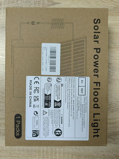 400LED Solar Lights Outdoor,IP67 Waterproof Solar Flood Lights,3 Modes & Remote Control Motion Sensor Outdoor Light for Garden, Garage, Patio, Pathway (Warm Yellow 1 Pack)