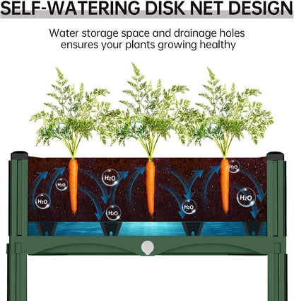 Planter Box Raised Garden Bed with Reinforced Support Rods, Drainage Grid, Multi-Combination Options for Vegetables, Flowers, and Herbs, Ideal for Balcony, and Patio Gardening