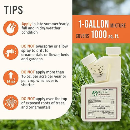 Mesotrione Weed Killer Concentrate for New & Existing Lawns 8 oz. (Compare to Tenacity) Post & Pre Emergent Weed Control Liquid Herbicide for Broadleaf Prevent & Crabgrass Killer for Lawns
