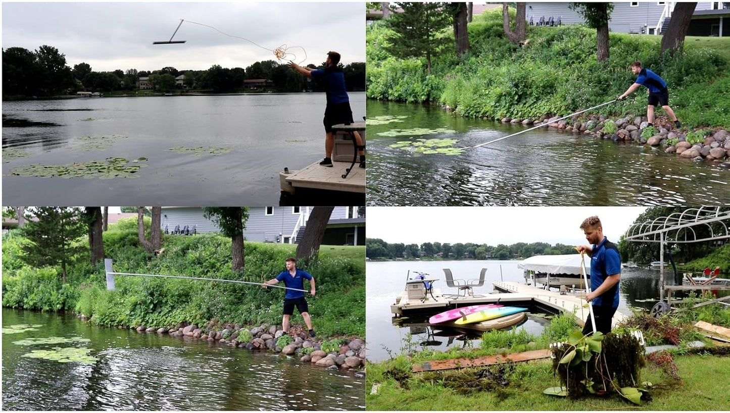 WeedRipper Aquatic Weed Puller for Lake & Pond Sea Weed (15 FT Handle)