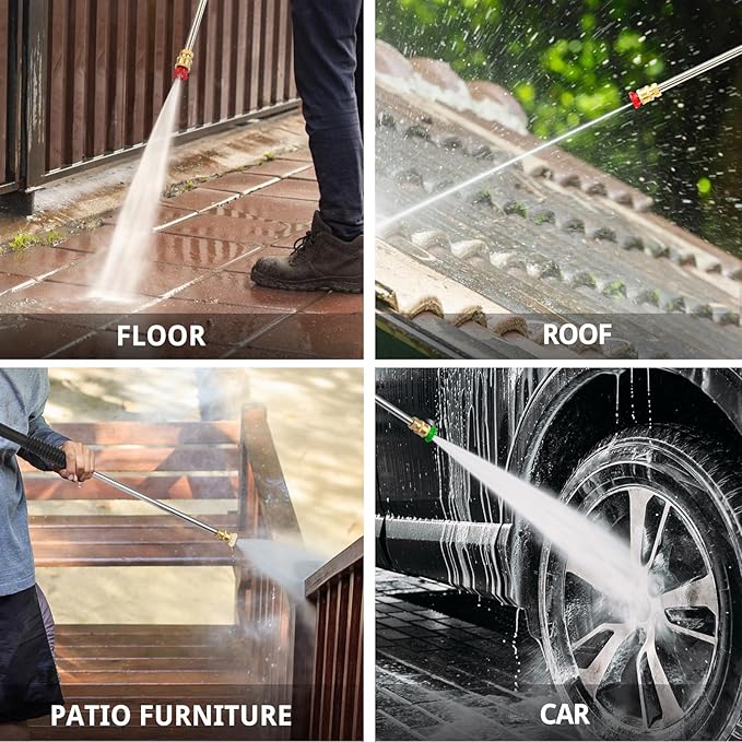 PowerSmart Gas Pressure Washer - 3300 PSI, 2.5 GPM with Onboard Soap Tank, Spray Gun & Wand, and 5 Nozzles - Perfect for Cleaning Cars, Fences, Driveways, Homes, Patios & Furniture