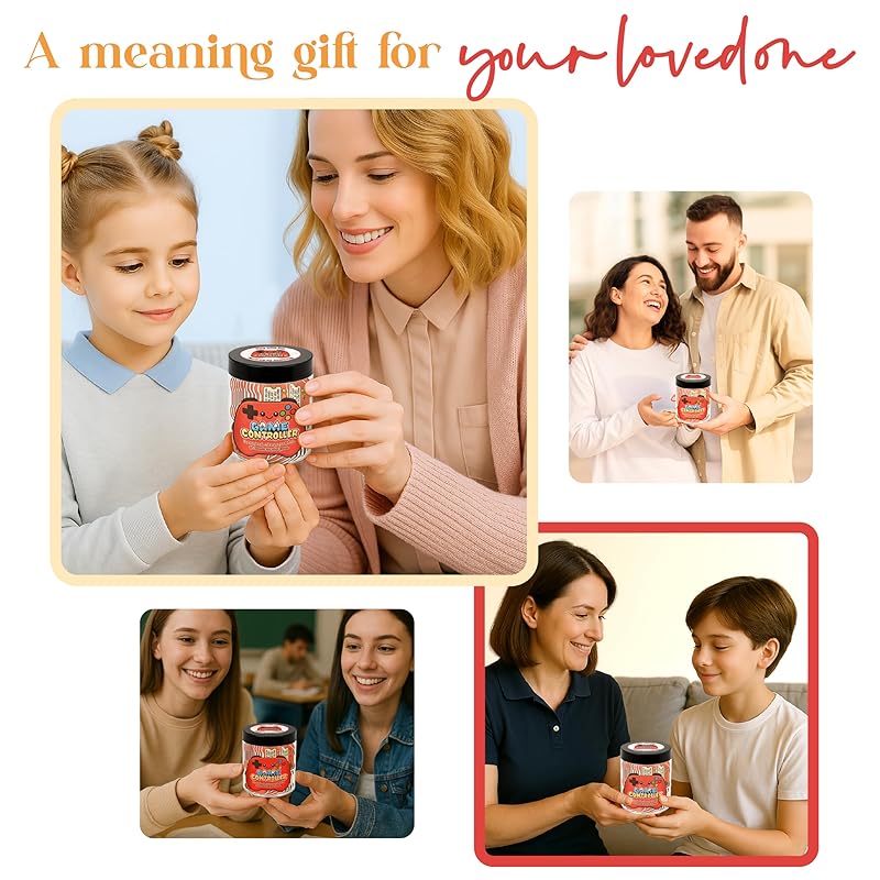 Positive Game Controller Jar With 60 Affirmation Cards – Gamer Gifts For Teen Boys, Emotional Support Game Controller, Husband - Dad Birthday Gift, Game Controller Gift For Son