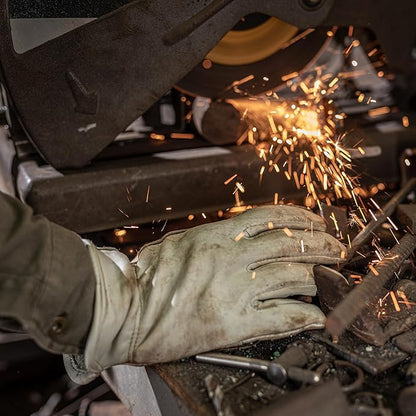 Wells Lamont 3-Pack Leather Work Gloves Men, Heavy Duty Leather Gloves for Men, Beige, X-Large (1130XLF)