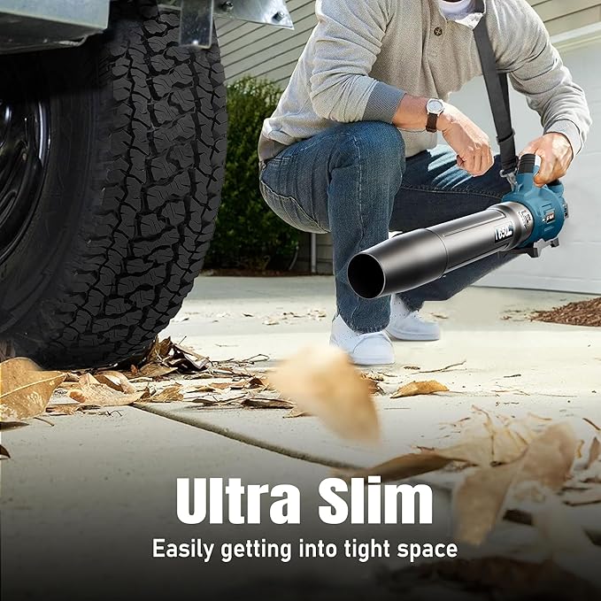 GEVEELIFE Leaf Blower Cordless, 650CFM & 3 Speed Levels, Electric Cordless Leaf Blower with 2 * 5.0Ah Battery Powered, Blowers for Lawn Care, Yard, Blowing Leaves, Dust, Snow