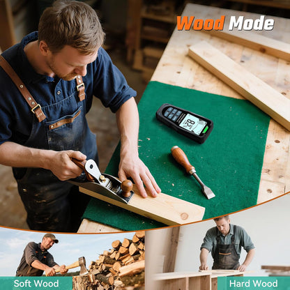 Pinless Moisture Meter for Home Inspection – Non-Destructive Water Leak Detector & Moisture Reader for Basements Walls, Wood, Drywall, Concrete, Masonry – Accurate Moisture Tester with EMF Technology