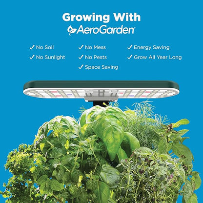 AeroGarden Harvest Lite, Indoor Garden Hydroponic System with LED Grow Light, Holds up to 6 AeroGarden Pods, Green