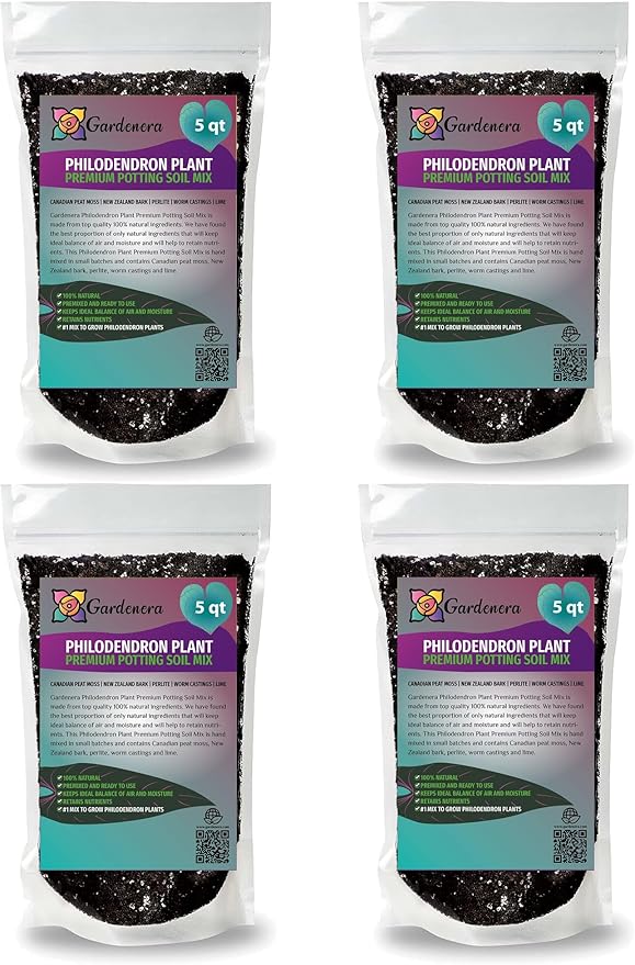 Gardenera Organic Philodendron Soil Blend - Promote Strong Root Development and Vibrant Leaves - 20 QUARTS