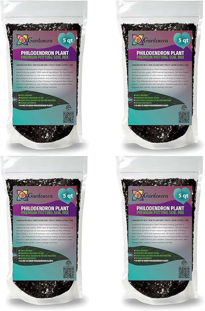 Gardenera Organic Philodendron Soil Blend - Promote Strong Root Development and Vibrant Leaves - 20 QUARTS
