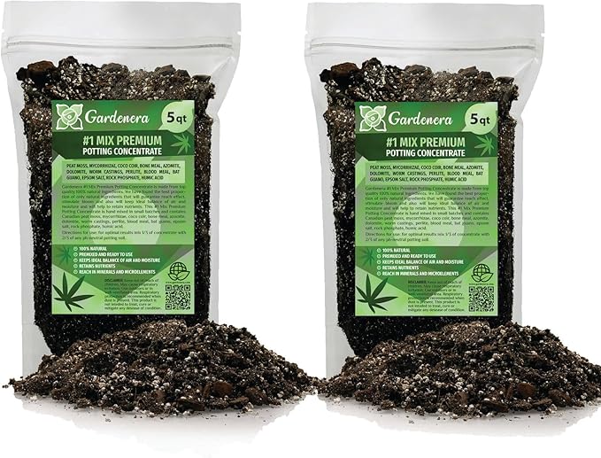 Gardenera Organic Autoflower Plants Potting Soil Mix - Perfect Balance of Nutrients, Drainage, and Aeration for Thriving Autoflower Plants- 10 Quart