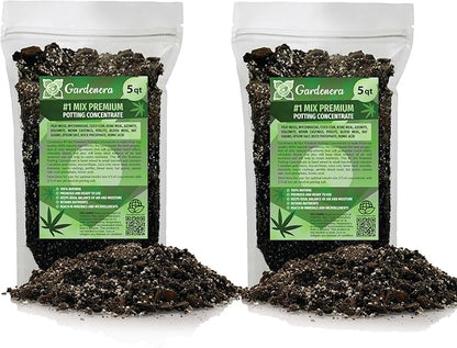 Gardenera Premium Happy Plant Potting Soil Mix - Optimal Nutrient-Rich Blend for Thriving and HIGH-Yield Herbal Plants - 10 Quart