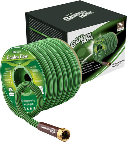 persevere Garden Hose Lightweight Water Hose Kink Free Watering Hose Soft Farm Hose for Watering Lawn, Yard, Garden, Car Washing and Home Cleaning 25, 50, 75 and 100 ft (75FT)