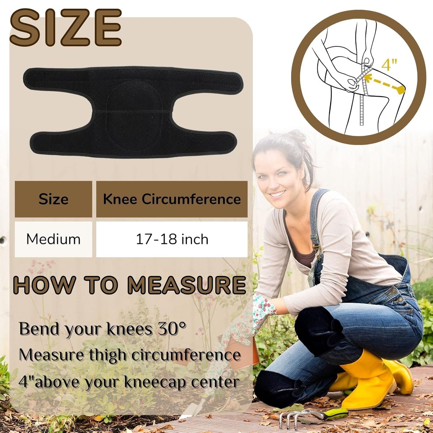 Knee Pads with Thick Foam Adjustable Non-Slip Knee Pads for Work Garden Cleaning Flooring Yard Dance Yoga Construction Collision Avoidance Kneeling Sleevedd for Men