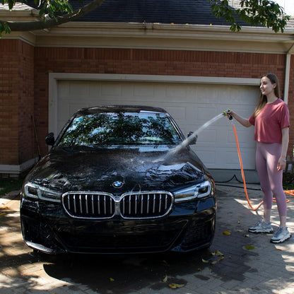 Fevone 3 ft x 5/8" Leader Hose for Hose Reel Connector, 150 PSI Heavy Duty Lead-In Hose with 3/4" Solid Aluminum Fittings