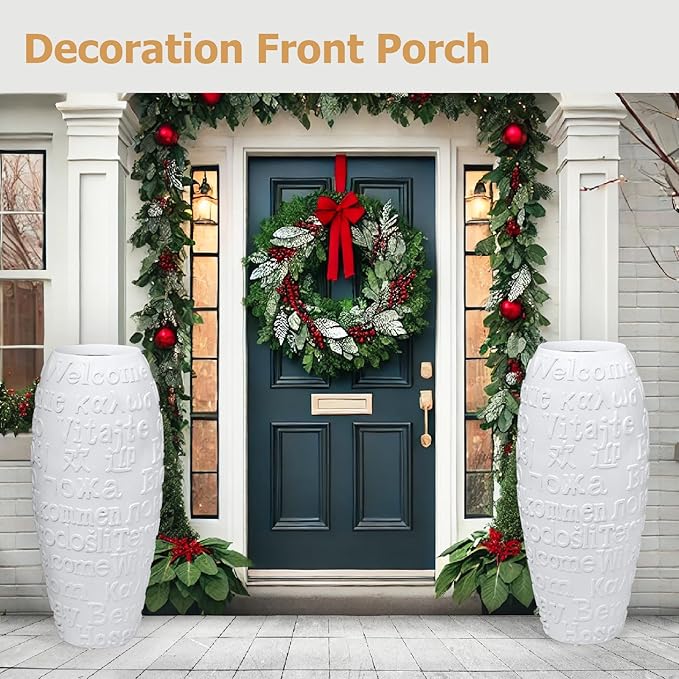 Welcome Fiberstone Planter, Fiberstone Large Indoor Plant Pots, Planter for Indoor/Outdoor