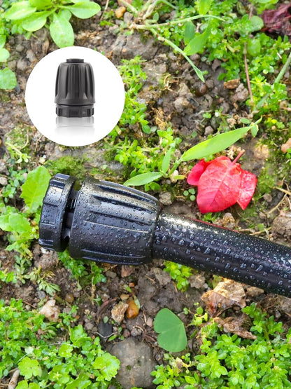 Kalolary 12PCS 1/2" Irrigation Fittings Drip Irrigation End Cap for (1/2" ID x0.6-0.63" OD) Tubing Anti-Drop Irrigation Fitting End Plug for Drip Tubing (1/2 End Caps)