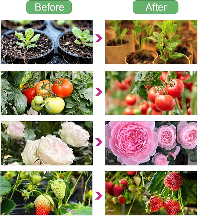 ELITUN Grow Lights for Indoor Plants, 3000k/5000k/660nm Full Spectrum Plant Light with 3/9/12H Timer, 9 Brightness Levels, Auto ON/Off, 3 Heads Clip 126 LEDs Plant Grow Lamps