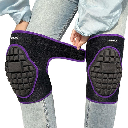 Men Women Knee Pads for Cleaning, Soft Flooring Kneepads for Garden Yard Construction Work, Comfortable Kneeling Pad for Floor Carpet Installers Mechanic, Gardener's Knee Protectors for Adult, Purple M (1 Pair)