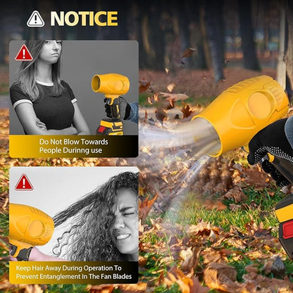 ALSO GO Leaf Blower Cordless with 21V Battery and Charger, Portable Lightweight Handheld Design, 500,000RPM Turbo Jet Blower with 3 Nozzles for Patio Cleaning, Lawn Care, Leaves and Dust