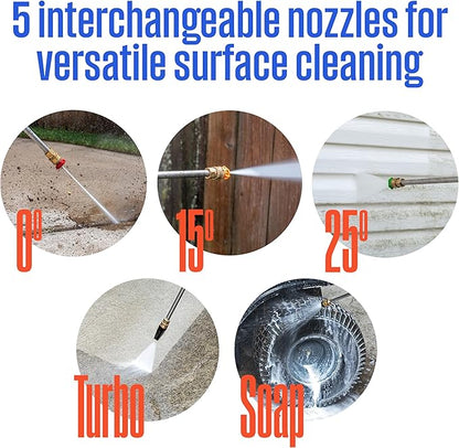 Westinghouse ePX3500 Electric Pressure Washer, 2500 Max PSI 1.76 Max GPM with Anti-Tipping Technology, Onboard Soap Tank, Pro-Style Steel Wand, 5-Nozzle Set, for Cars/Fences/Driveways/Home/Patios