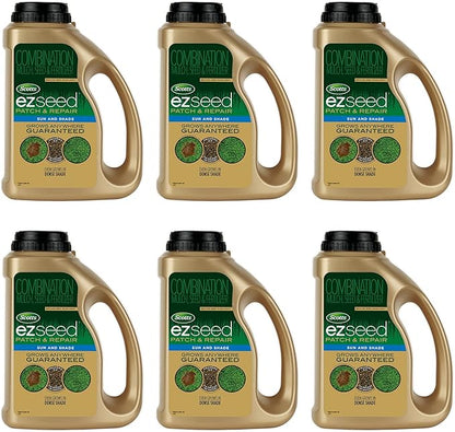 Scotts EZ Seed Patch & Repair Sun and Shade, Combination Mulch, Seed and Lawn Fertilizer, 3.75 lbs. (6-Pack)