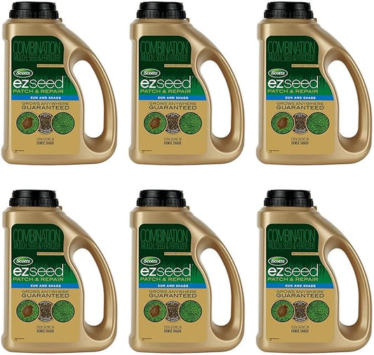 Scotts EZ Seed Patch & Repair Sun and Shade, Combination Mulch, Seed and Lawn Fertilizer, 3.75 lbs. (6-Pack)