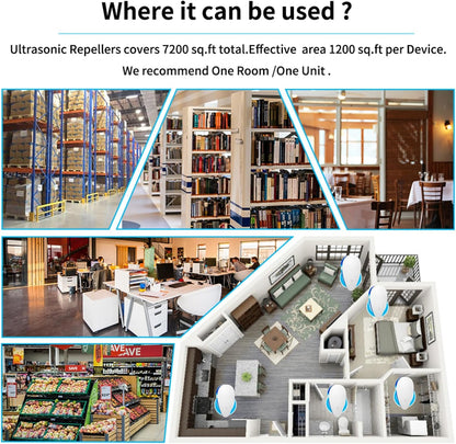 Mice Repellent Indoor, Rodent Roach Spider Insect Repellent, Pest Control Plug in, Insect Repellent for Bugs Insects Roaches Mice Spiders Rodents Mosquitoes