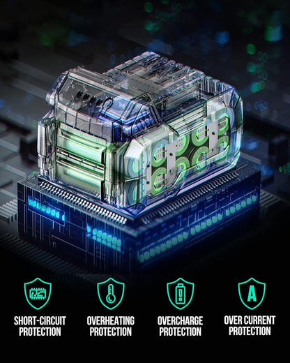 Litheli 20V Cordless Leaf Blower 350 CFM 85 MPH, Variable Speeds Electric Leaf Blower Battery Powered for Blowing Leaves, Dust, Snow, 4.0Ah Battery & Fast Charger Included