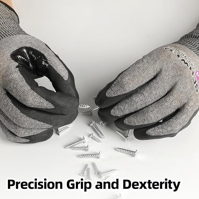 Schwer A4 AIR-SKIN Cut Resistant Work Gloves AR5918 with Extreme Lightweight & Thin, Grip Gloves for Fishing, Refined Work, Mechanic, Gardening, Touch-Screen, Non-PFAS, 3D-Comfort Fit, 150 Pair (M)