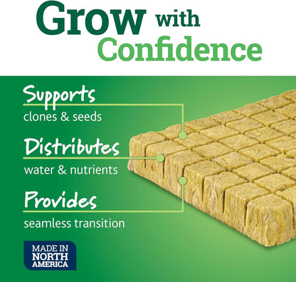 VidaWool® Grow Sheet™, Rock Wool Plant Propagation, Hydroponics Seed Starter, Hydroponics Supplies, 2 Sheets, 98-Count